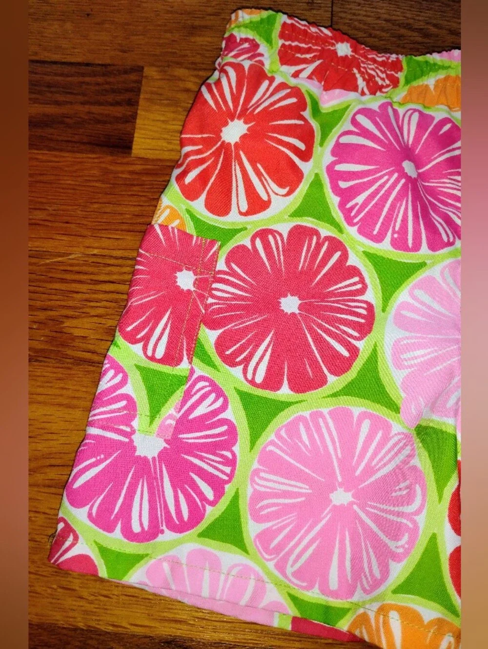 Lilly Pulitzer Boys White Label Juice Stand Swim Bottoms Trunks Size XS (2T/4T)